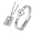 Beautiful Concentric Lock Key Couple Bracelet and Necklace Set On Sale