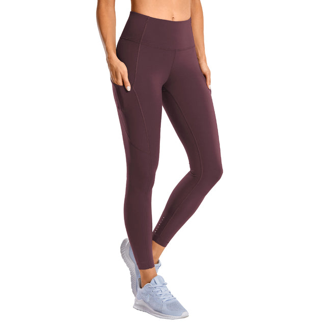 Dark Russet 21 Lightweight High Waisted Yoga Pants with Pockets On Sale