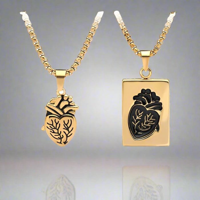 Heart Puzzle Couple Necklace On Sale