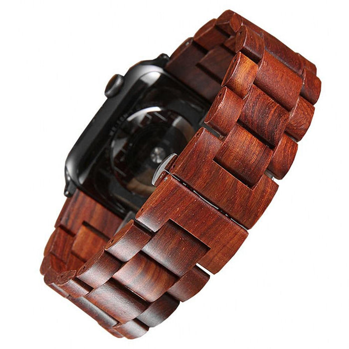 SALE Red Sandalwood Wooden Strap for Apple Watch Band 38mm, 40mm, 42mm, 44 mm 