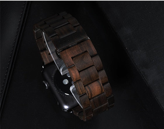 SALE Deep Brown Wooden Strap for Apple Watch Band 38mm, 40mm, 42mm, 44 mm 