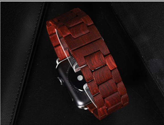 SALE Red Sandalwood Wooden Strap for Apple Watch Band 38mm, 40mm, 42mm, 44 mm 