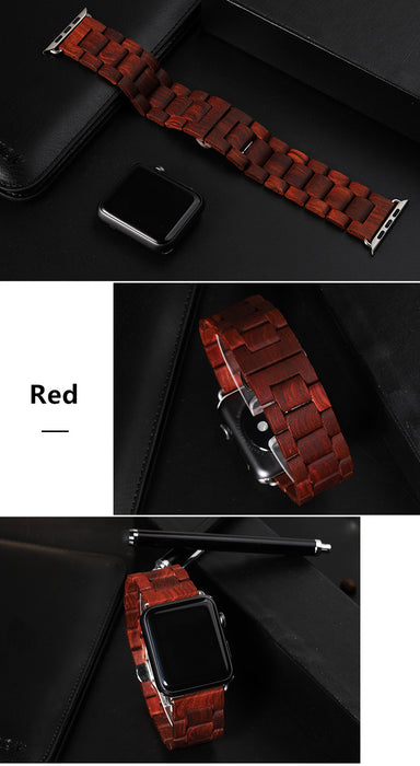 SALE Red Wooden Strap for Apple Watch Band 38mm, 40mm, 42mm, 44 mm 