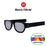 Black Silver Polarized Mirrored Lens Shapeable Slap-on Sunglasses On Sale