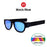 Black Blue Polarized Mirrored Lens Shapeable Slap-on Sunglasses On Sale
