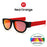 Red Orange Polarized Mirrored Lens Shapeable Slap-on Sunglasses On Sale