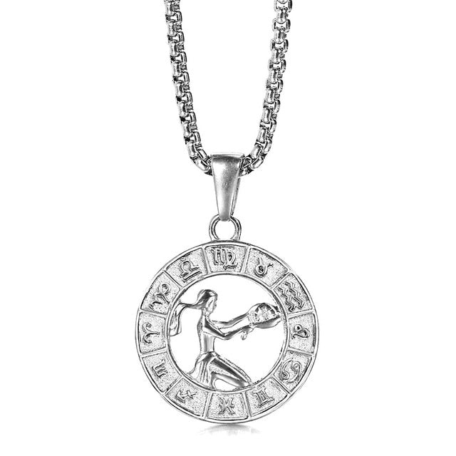 12 Horoscope Virgo Zodiac Pendant Necklace On Sale