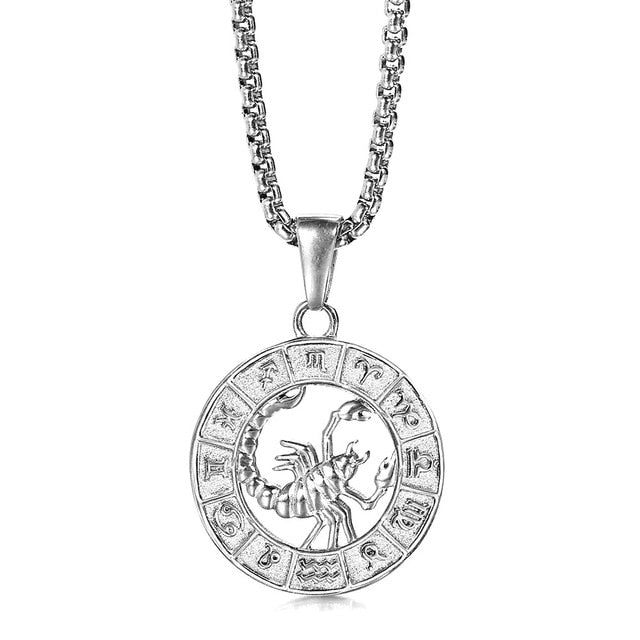 12 Horoscope Scorpio Zodiac Pendant Necklace On Sale