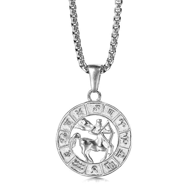 12 Horoscope Sagittarius Zodiac Pendant Necklace On Sale