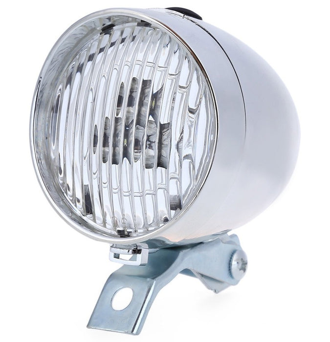 LED Bicycle Retro Headlamp Light - Silver
