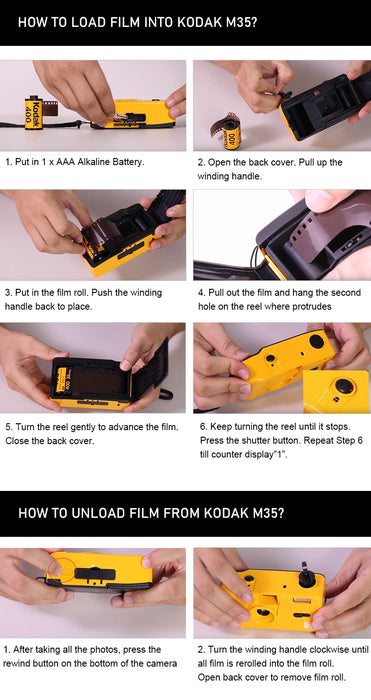 How to load and unload Kodak films?