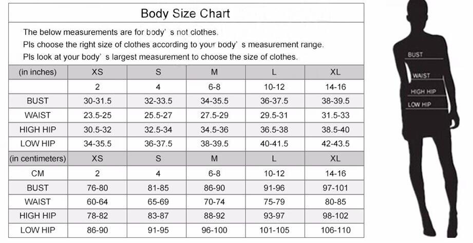 Body size chart