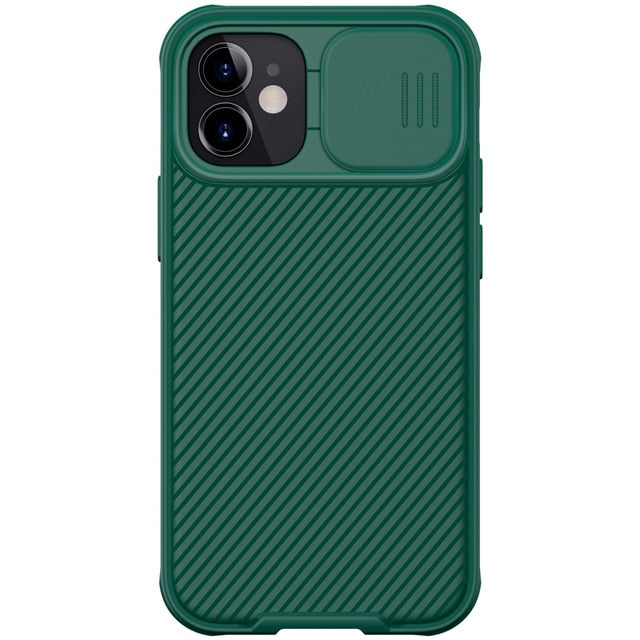 Green iPhone Case With Camera Cover For iPhone 12, 12 Mini, 12 Pro, 12 Pro Max 