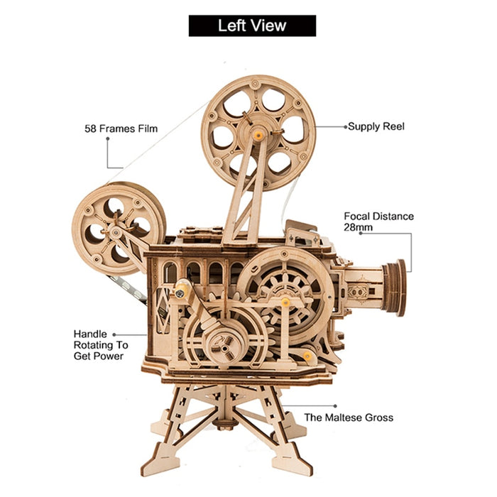 Film Projector Wooden Puzzle - cloverbliss.com