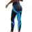 Black And Blue High Waisted Push-Up Seamless Mesh Yoga Leggings On Sale