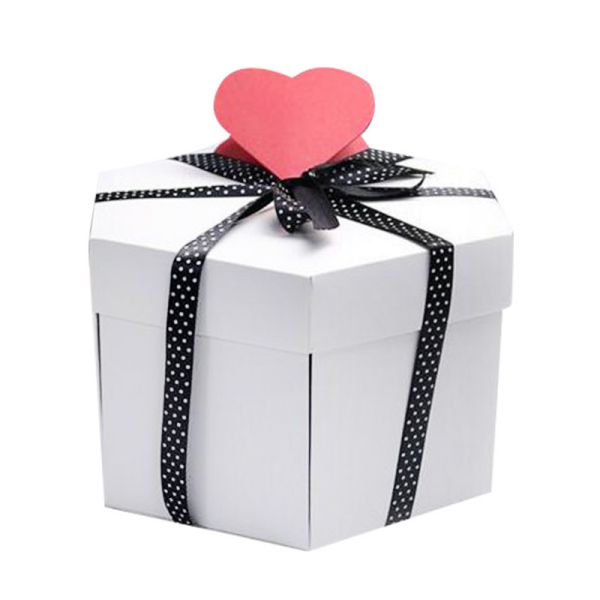 Stylish Surprise Explosion Gift Box In White On Sale