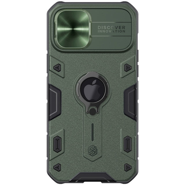 Military Green iPhone Case With Camera Cover For iPhone 12, 12 Mini, 12 Pro, 12 Pro Max 