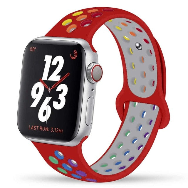 SALE Red Nike Pride Collection Apple Watch Band 38mm/40mm 42mm/44mm