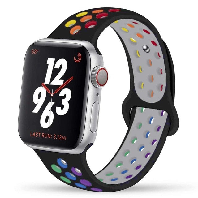 Black Nike Pride Collection Apple Watch Band 38mm/40mm 42mm/44mm
