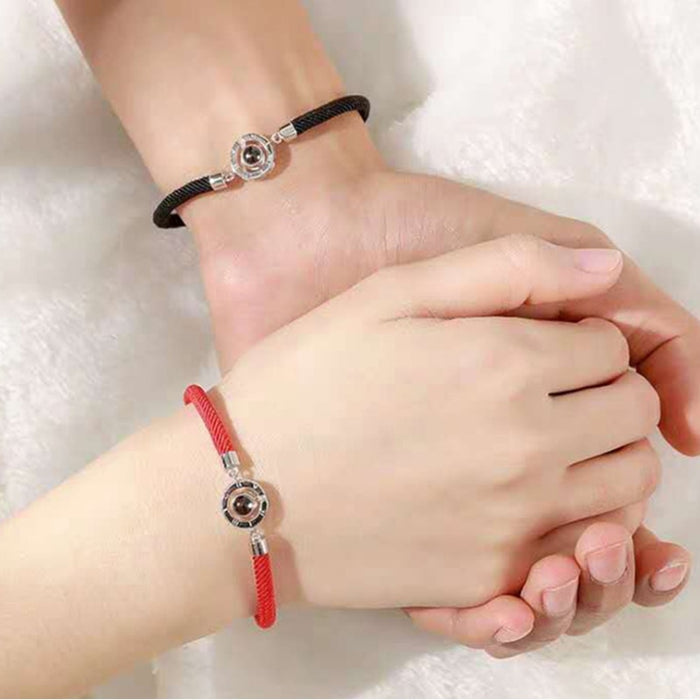 I Love You in 100 Languages Projection Couple's Bracelet On Sale