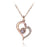 I Love You in 100 Languages Projection Rose Gold Beauty Heart Necklace On Sale