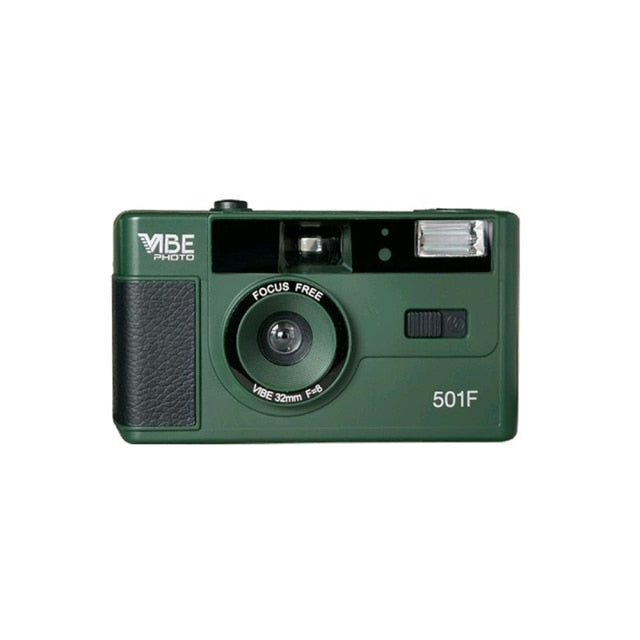 SALE Green Vibe Photo 501F Vintage 35mm Reusable Film Camera