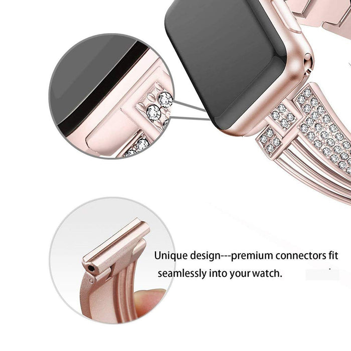 Correa con banda de diamantes para Apple Watch 38 mm 40 mm 42 mm 44 mm