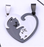 Heart Shape Stainless Steel Matching Cat Pendant Necklaces On Sale
