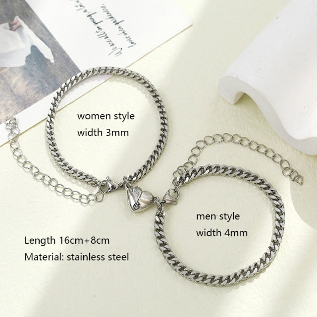 Magnetic Heart Couple Bracelets