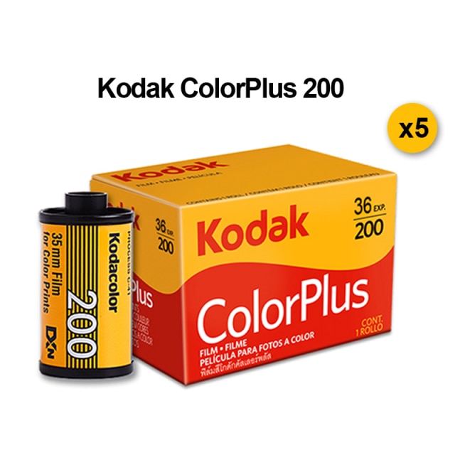 KODAK ColorPlus 200 Speed 35mm 36 Exposure Films For M35 / M38 Camera (5 Rolls) On Sale