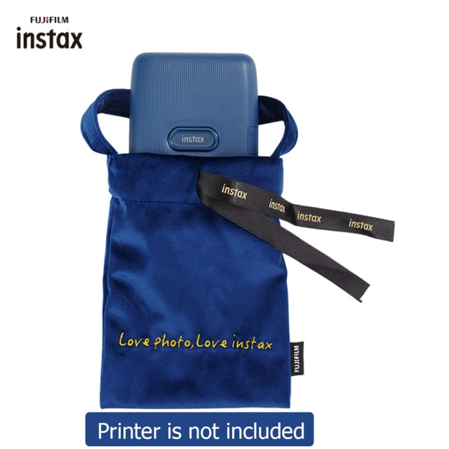SALE Fujifilm Instax Mini Link Printer Blue Velvet Storage Bag Pouch