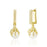 SALE Gold Dragon Claw Pearl Earrings
