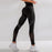 Black High Waisted Push-Up Hollow Printed Fitness Leggings On Sale