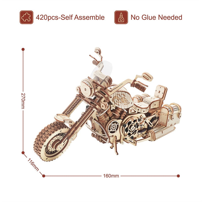 420 PCS Cruiser Motorcycle Wooden Puzzle
