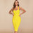 Yellow Midi Bandage Dress On Sale