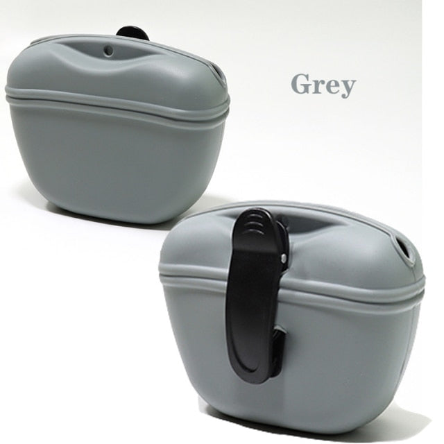 Grey Silicone Pet Treats Waist Pouch Bag On Sale