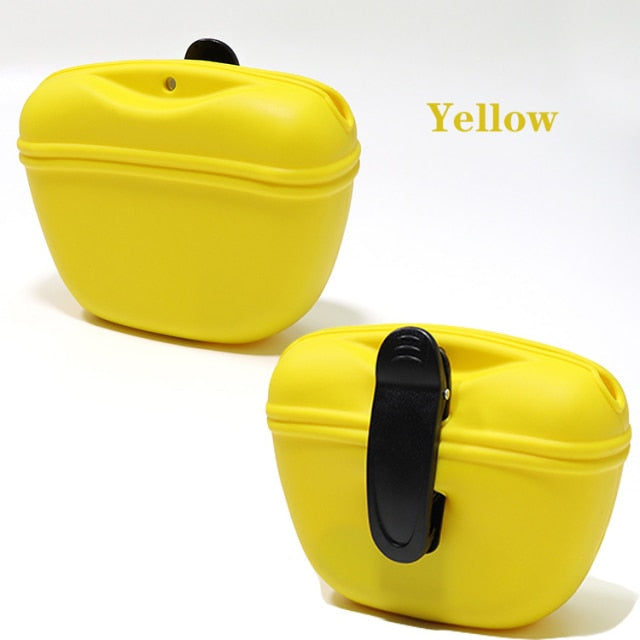 Yellow Silicone Pet Treats Waist Pouch Bag On Sale