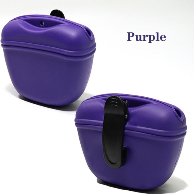 Purple Silicone Pet Treats Waist Pouch Bag On Sale