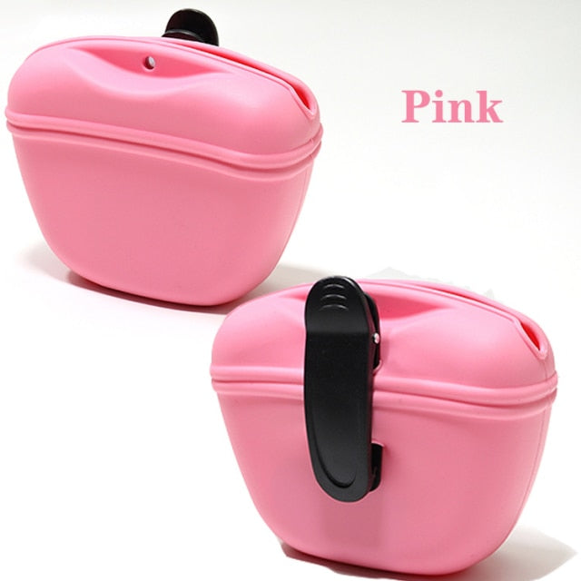 Pink Silicone Pet Treats Waist Pouch Bag On Sale