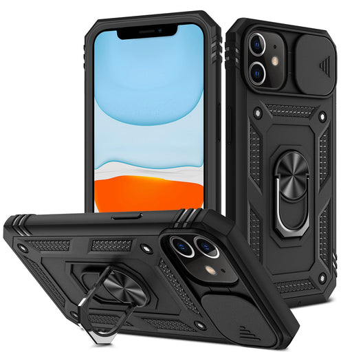 iPhone 12, 13, Mini Pro ProMax Case with Kickstand and Camera Cover