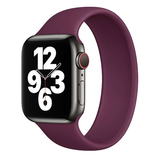 Purple Solo Loop Silicone Watch Band For Apple Watch On Sale