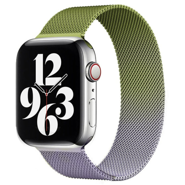 SALE Green And Purple Milanese Loop For Apple Watch Band