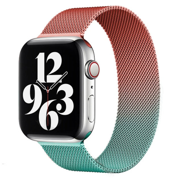 SALE Red And Blue Milanese Loop For Apple Watch Band