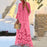 Pink Bohemian Maxi Lace Dress On Sale