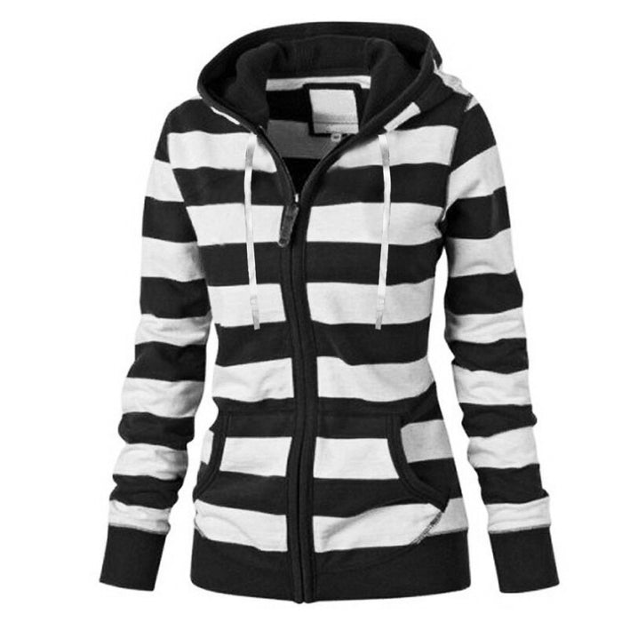 SALE Black Bengal Striped Hooded Jacket Sweatshirts