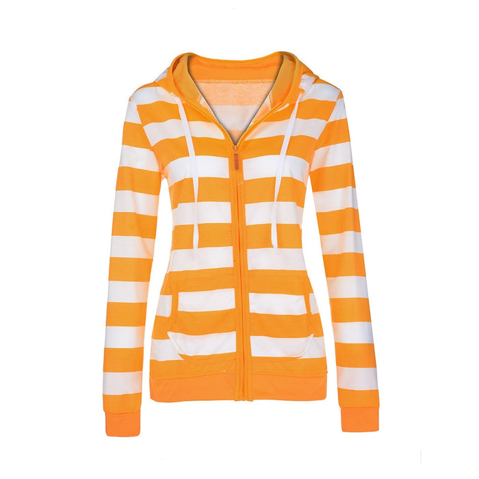 SALE Yellow Bengal Striped Hooded Jacket Sweatshirts