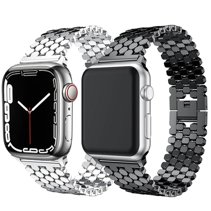 Honeycomb Stainless Steel Link Apple Watch Bracelet For iWatch Series 7, 6, SE, 5, 4, 3 On Sale