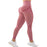 Salmon Pink High Waisted Push-Up Hollow Printed Fitness Leggings On Sale