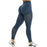 Navy Blue High Waisted Push-Up Hollow Printed Fitness Leggings On Sale