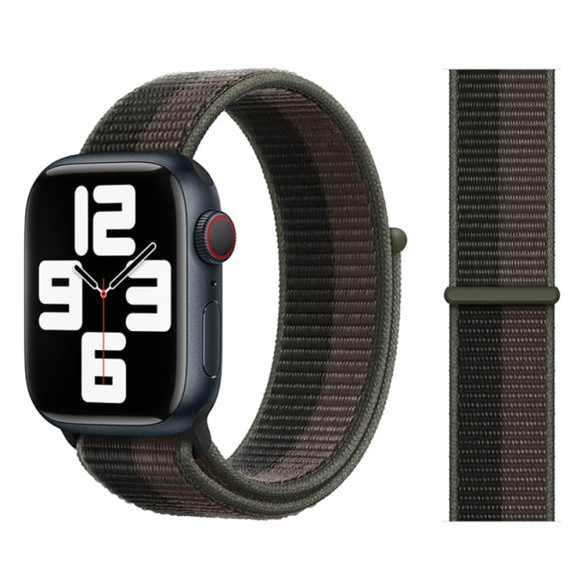 Tornado Gray Nylon Watch Strap For Apple Watch 38mm, 40mm, 42mm, 44 mm On Sale